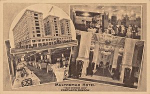 PORTLAND OREGON-MULTNOMAH HOTEL-YOUR WESTERN HOME-600 ROOMS-LOT OF 2 POSTCARDS