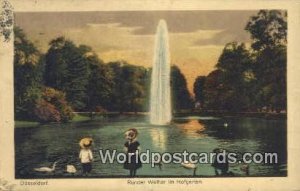 Runder Weiher im Hofgarten Dusseldorf German Postcard Dopisnice