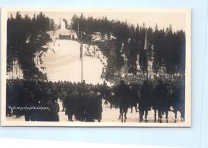 Postcard Norway Oslo Holmenkollen Ski Jump Jumping Hill c1920s RPPC Photo F20