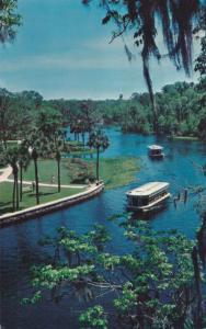 Tourist Boats on Silver River - Silver Springs FL, Florida - pm 1974