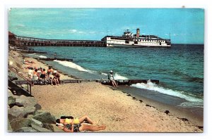 Bathing Beach Oak Bluffs Martha's Vineyard Island Massachusetts Postcard