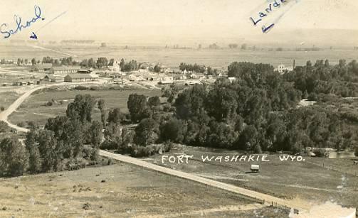 WY - Fort Washakie, Bird's Eye View  RPPC