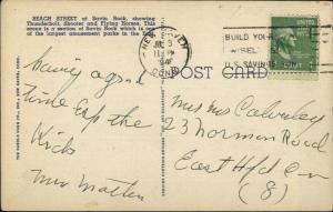 Savin Rock New Haven CT Beach St. Linen Postcard