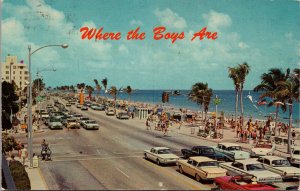 Where the Boys Are Ft Lauderdale Beach FL Postcard PC389