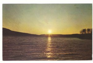 Sunset At The Lake, Canada, Vintage 1984 Chrome Postcard