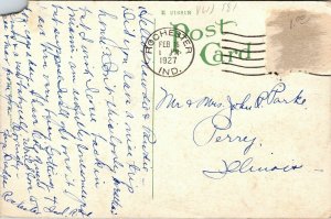 Grace Methodist Episcopal Church Rochester Indiana IND WOB Cancel Postcard Vtg 