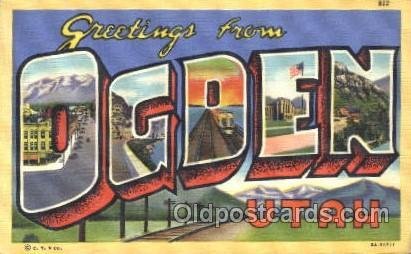 Ogden, Utah, USA Large Letter Town Unused 