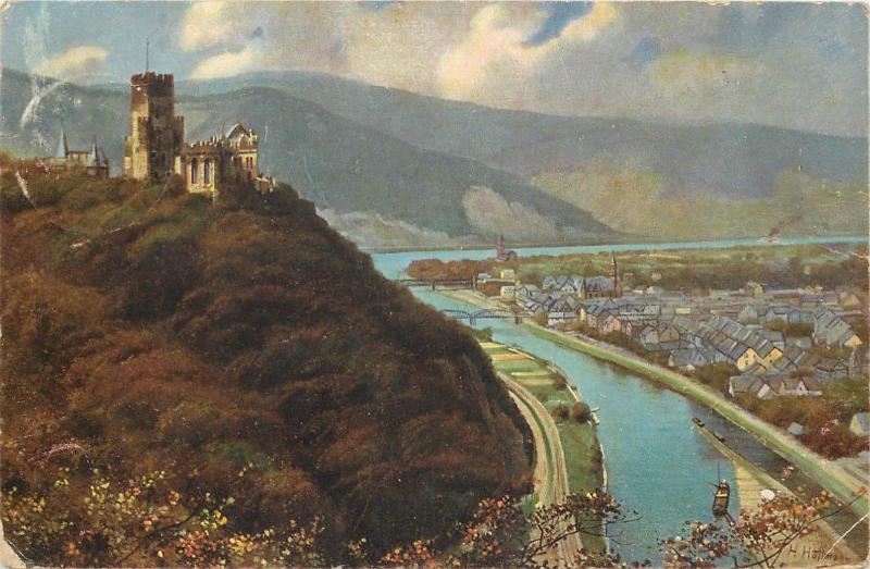 AK Germany Lahneck und Niederlahnstein H. Hoffmann artist postcard