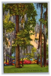 Vintage 1940s Postcard Scenic Brookwood Park Valdosta Georgia