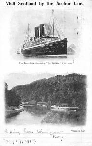 Scotland by the Anchor Line, Twin Screw Steamship Caledonia Ship 1907 