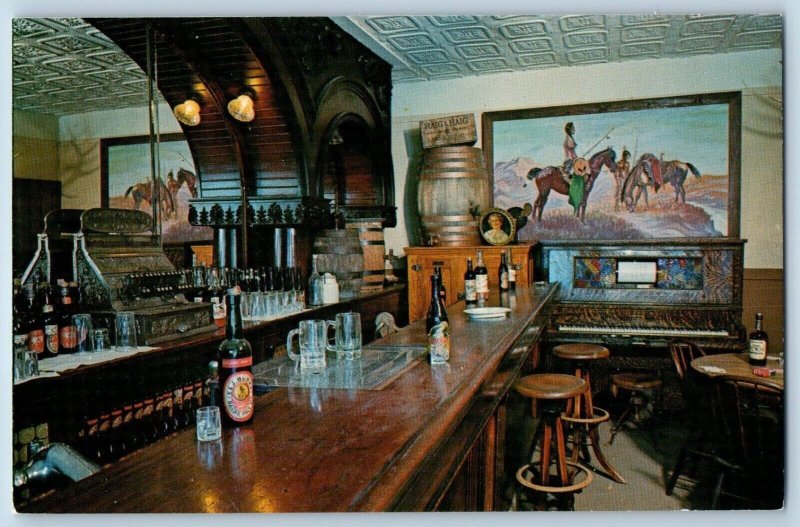 Butte Montana MT Postcard The Magnificent Bar Shamrock Buffet Interior Vintage
