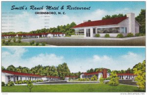 GREENSBORO , North Carolina , PU-1960 ; Smith´s Ranch Motel & Restaurant