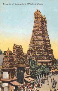 Temples of Seringham Madras Chennai India 1910c postcard