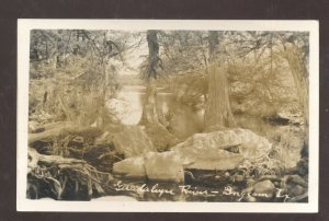 RPPC INGRAM TEXAS GUADALUPE RIVER SCENE VINTAGE REAL PHOTO POSTCARD