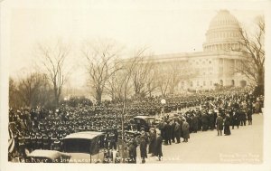 Navy at President Wilsons Inauguration White House military Washington D.C. rppc 