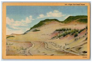 1953 View Of Cape Cod San Dunes South Wellfleet Massachusetts MA Posted Postcard