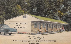 Webster Massachusetts Tip-Top Motel and Cottages on Lake Chargog PC AA65460