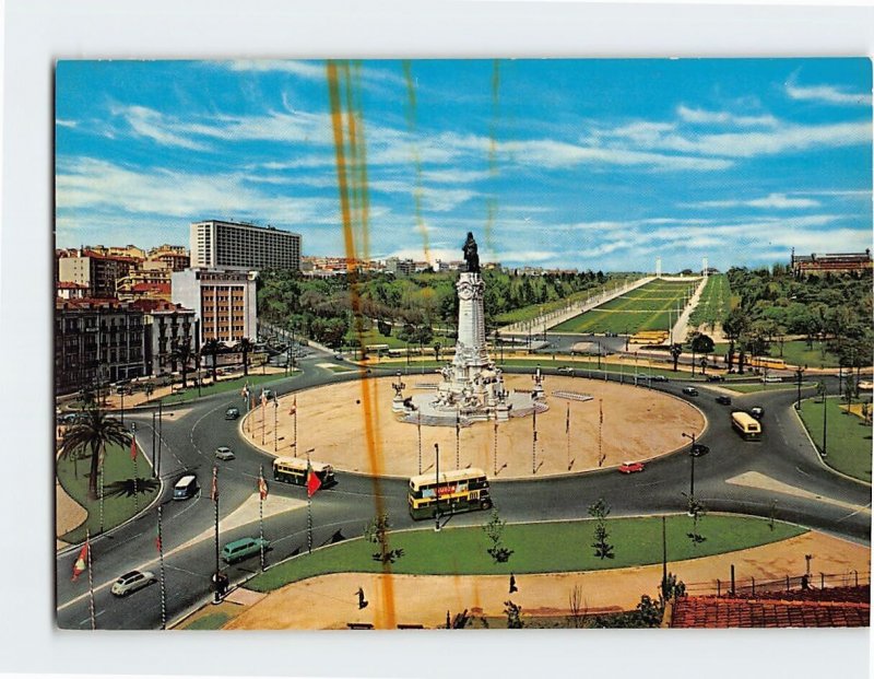 Postcard Marquis of Pombal Square Lisbon Portugal