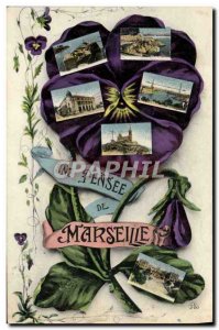 Old Postcard A Thought Marseille