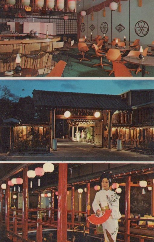 Tokyo Garden & Club Restaurant Houston TX Multi 3 Views Interior postcard H156 