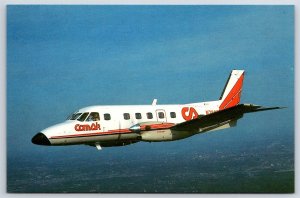 Airplane Postcard Comair Airlines Embraer EMB 110 Bandeirante Advertisement EG24