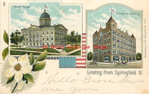 IL, Springfield, Illinois, Courthouse, Franklin Life Bldg,1906 PM, Coldewey Pub