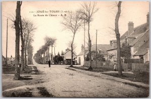 Joue-Les Tourist La Route De Chinon France Boulevard Postcard