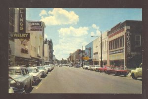 HATTIESBURG MISSISSIPPI DOWNTOWN STREET SCENE OLD CARS VINTAGE POSTCARD