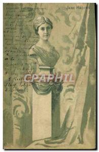 Old Postcard transparent card JANE HADING