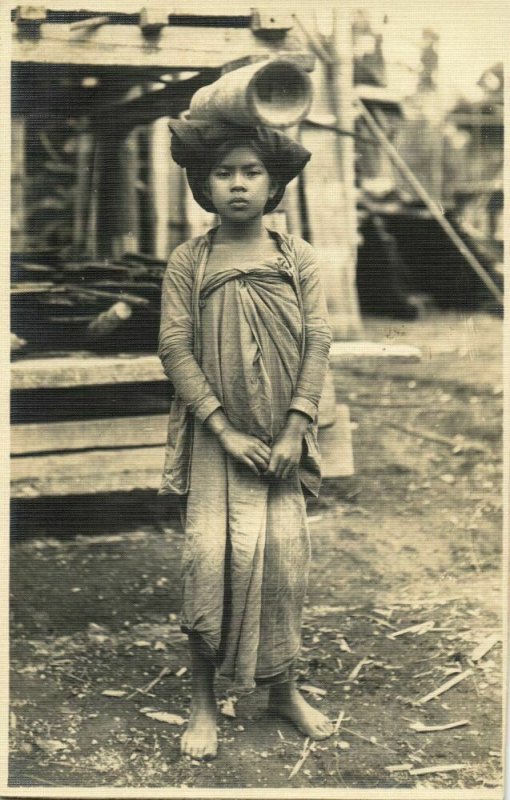 indonesia, SUMATRA, Beautiful Young Batak Girl (1930s) RPPC Postcard