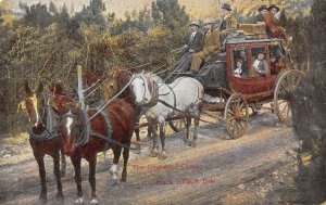 Deadwood Coach, Black Hills, South Dakota Stagecoach 1910s Antique Postcard