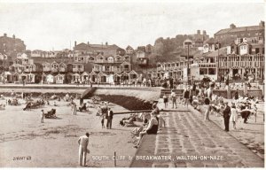 Vintage Postcard 1910's South Cliff & Breakwater Walton-On-Naze England UK