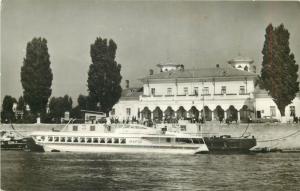 Romania Braila the river harbour station Rapid ship