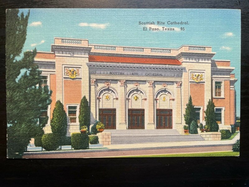 Vintage Postcard 1930-1945 Scottish Rite Cathedral El Paso Texas