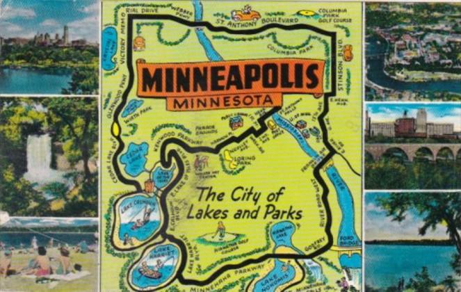 Minnesota Map Of Minneapolis The City Of Lakes and Parks