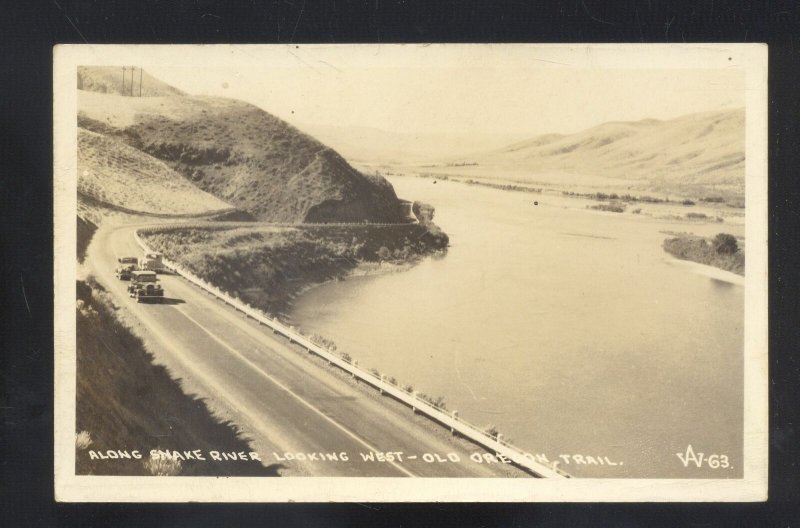 RPPC ALONG THE SNAKE RIVER IDAHO OLD OREGON TRAIL REAL PHOTO POSTCARD