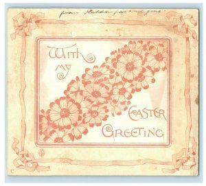 1880's Fab Graphical Victorian Easter Adorable Girl #2 7A