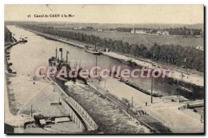 Postcard Old Canal Caen La Mer