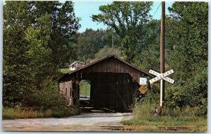 Postcard - Old Covered Bridge at Cambridge Junction, Vermont, USA