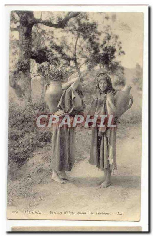 Algeria Postcard Old Women Kabyle going to the fountain