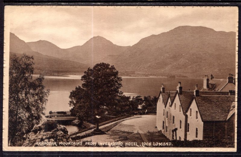 Arrochar Mountains From Inversnaid Hotel,Loch Lemond,Scotland,UK