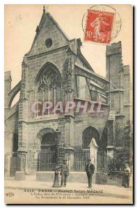 Old Postcard Paris Saint Medard Portal