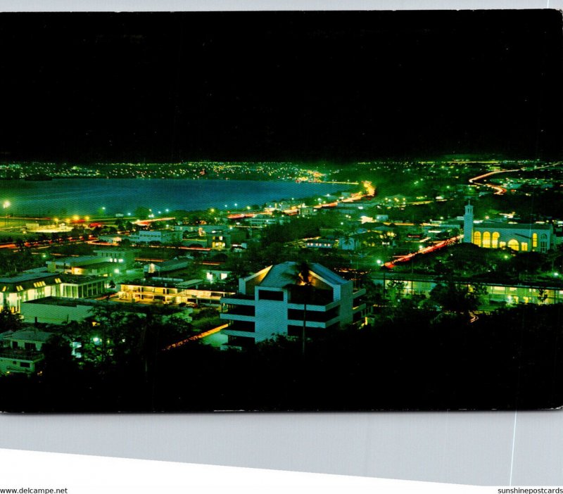 Guam Brilliant Night View Of Agana