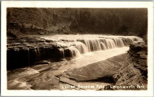 RPPC Lower Genesee Falls, Letchworth Park NY Vintage Postcard D33