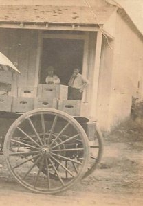 c1910 RPPC Soda Delivery Wagon Driver The Best Drink On Earth Real Photo P530 