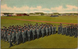 Lackland AFB Air Men Drilling San Antonio TX Vintage Postcard O43