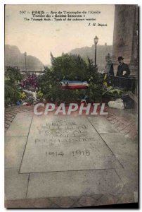 Old Postcard Paris Arc de Triomphe Etoile