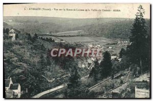 Old Postcard Avallon for On The Road In The Valley Of Lormes And Cushion