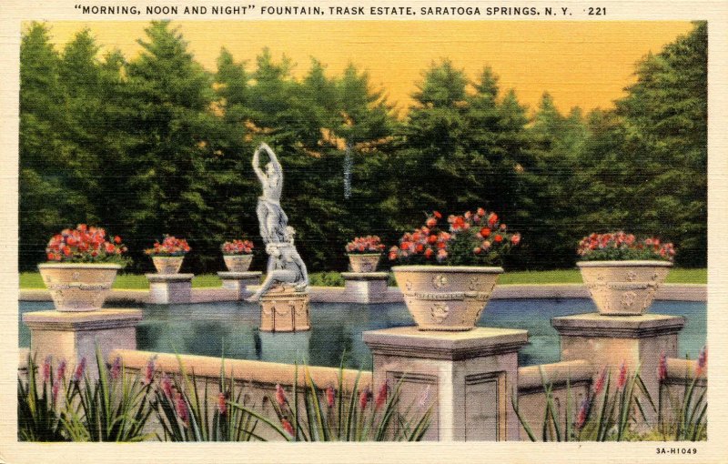 NY - Saratoga Springs. Trask Estate, Fountain