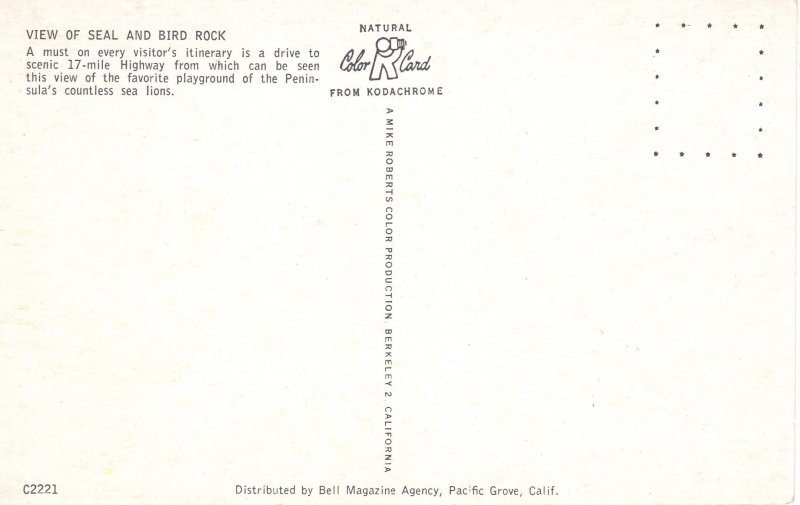 PC7398 VIEW OF SEAL AND BIRD ROCK, CALIFORNIA